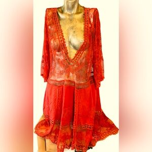 Gorgeous brand new sheer Boho festival dress